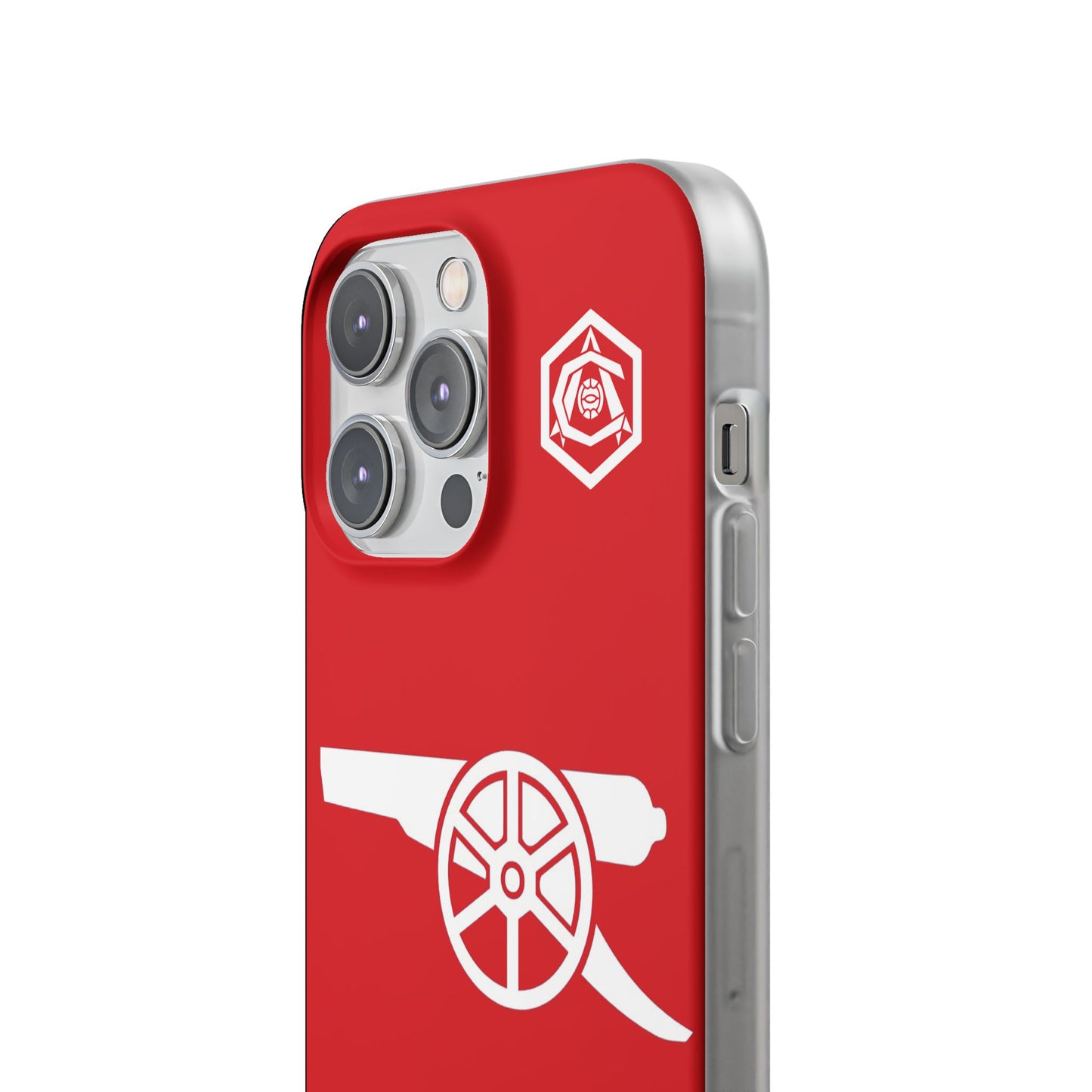 Arsenal Cannon & Monogram Red iPhone Flexi Case - iPhone 16, 15, 14, Plus/Pro/Pro Max