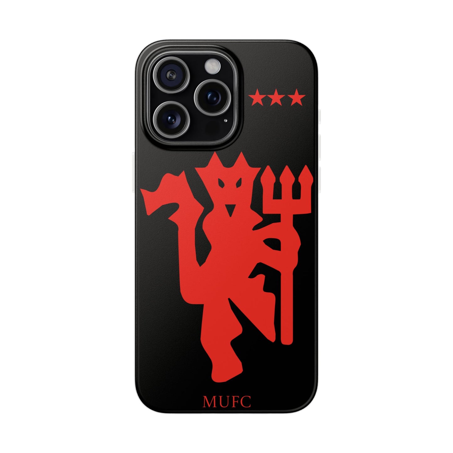 Manchester United iPhone Flexi Case - iPhone 16, 15, 14, Plus/Pro/Pro Max - Black