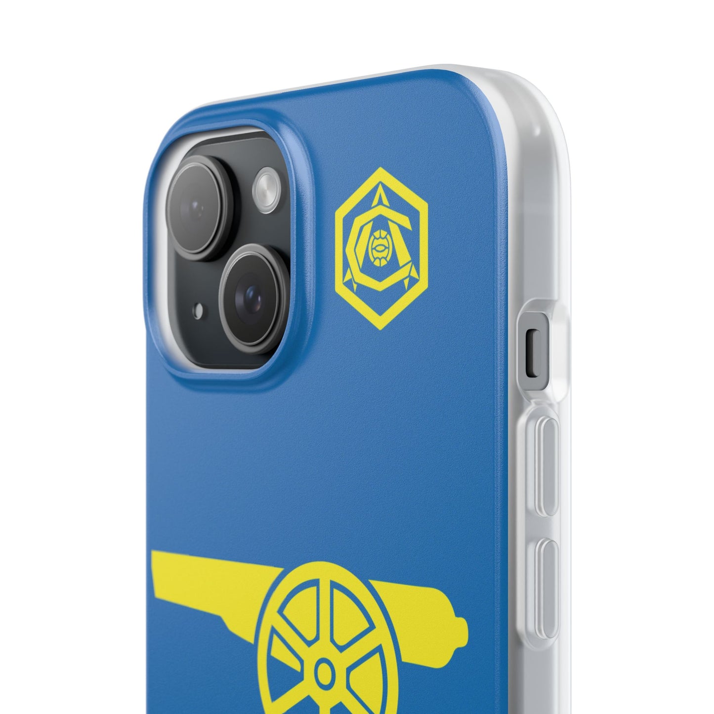 Arsenal Cannon & Monogram Blue iPhone Flexi Case - iPhone 16, 15, 14. Plus/Pro/Pro Max