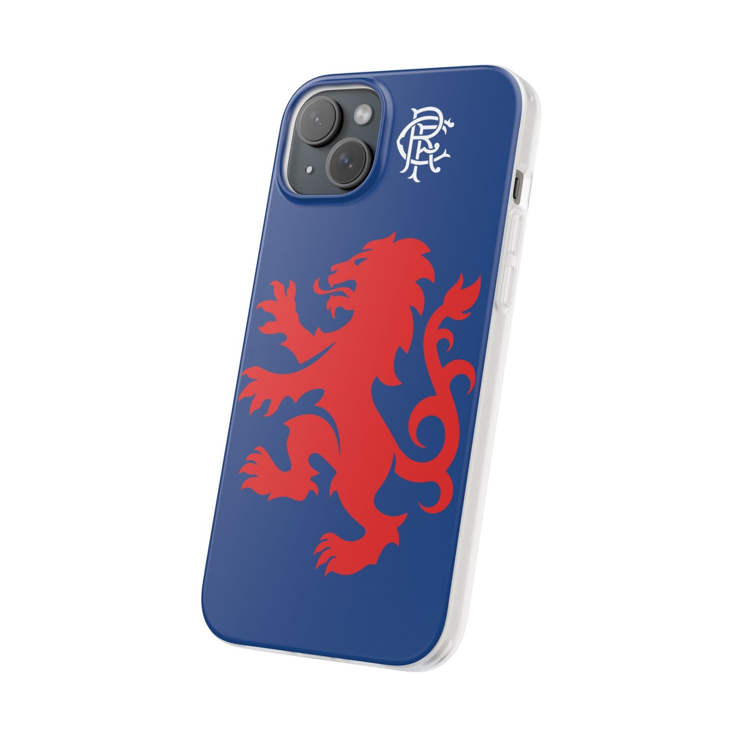 Rangers Lion & Monogram Blue iPhone Flexi Case - iPhone 16, 15, 14, Plus/Pro/Pro Max