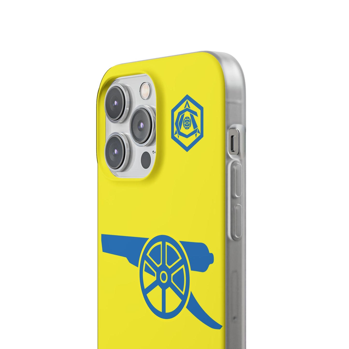 Arsenal Cannon & Monogram Yellow iPhone Flexi Case - iPhone 16, 15, 14, Plus/Pro/Pro Max