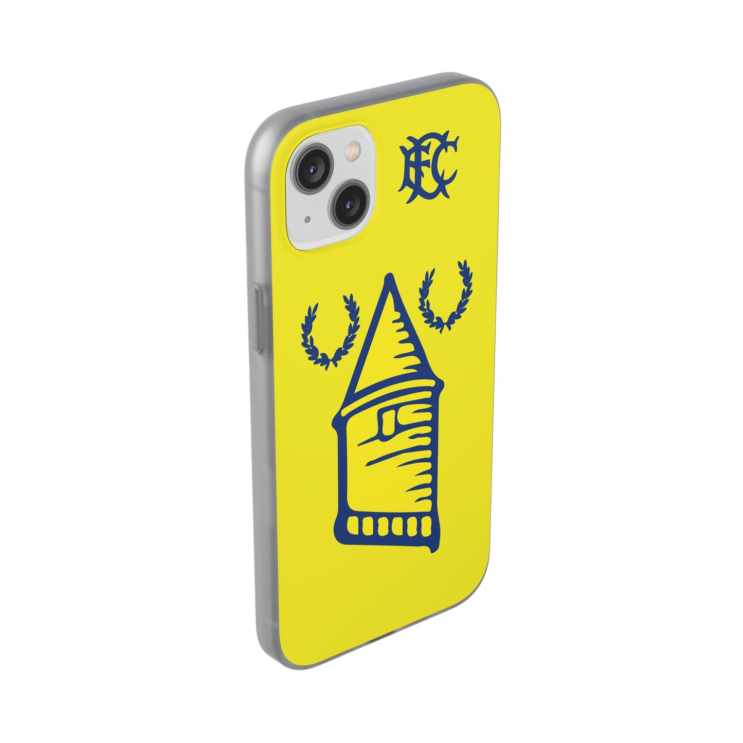 Everton Tower & Monogram Yellow iPhone Flexi Case - iPhone 16, 15, 14, Plus/Pro/Pro Max