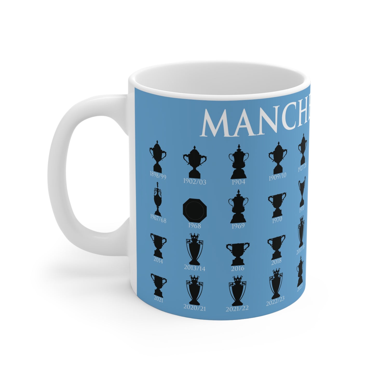 Manchester City Trophies Collection Mug - Blue