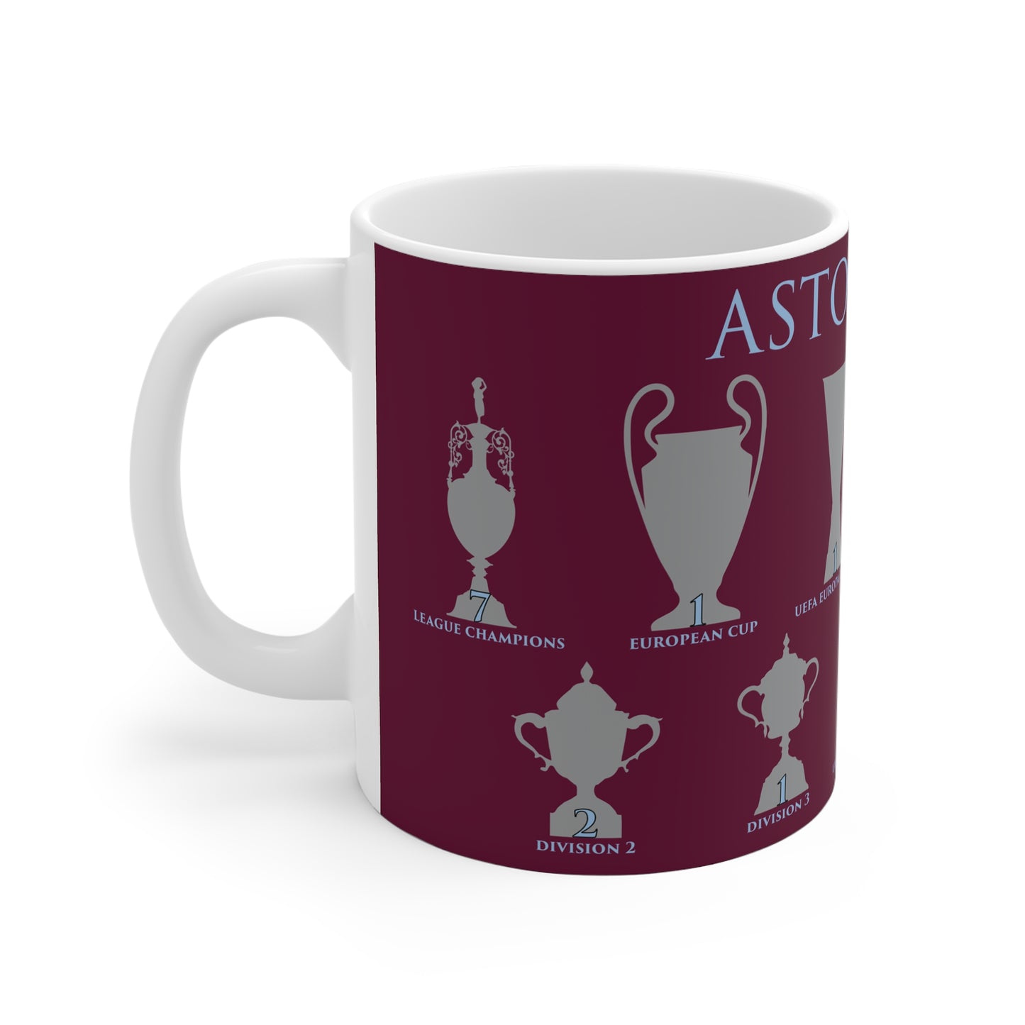 Aston Villa Trophies Mug UPDATED - Claret