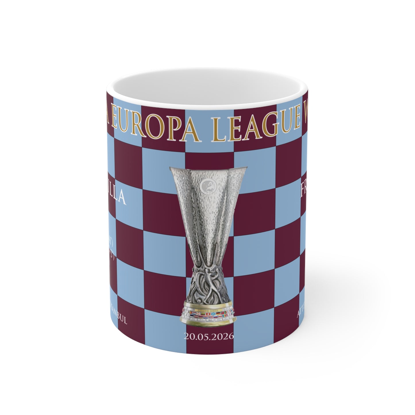 Aston Villa Europa League Winners Mug - Chequered
