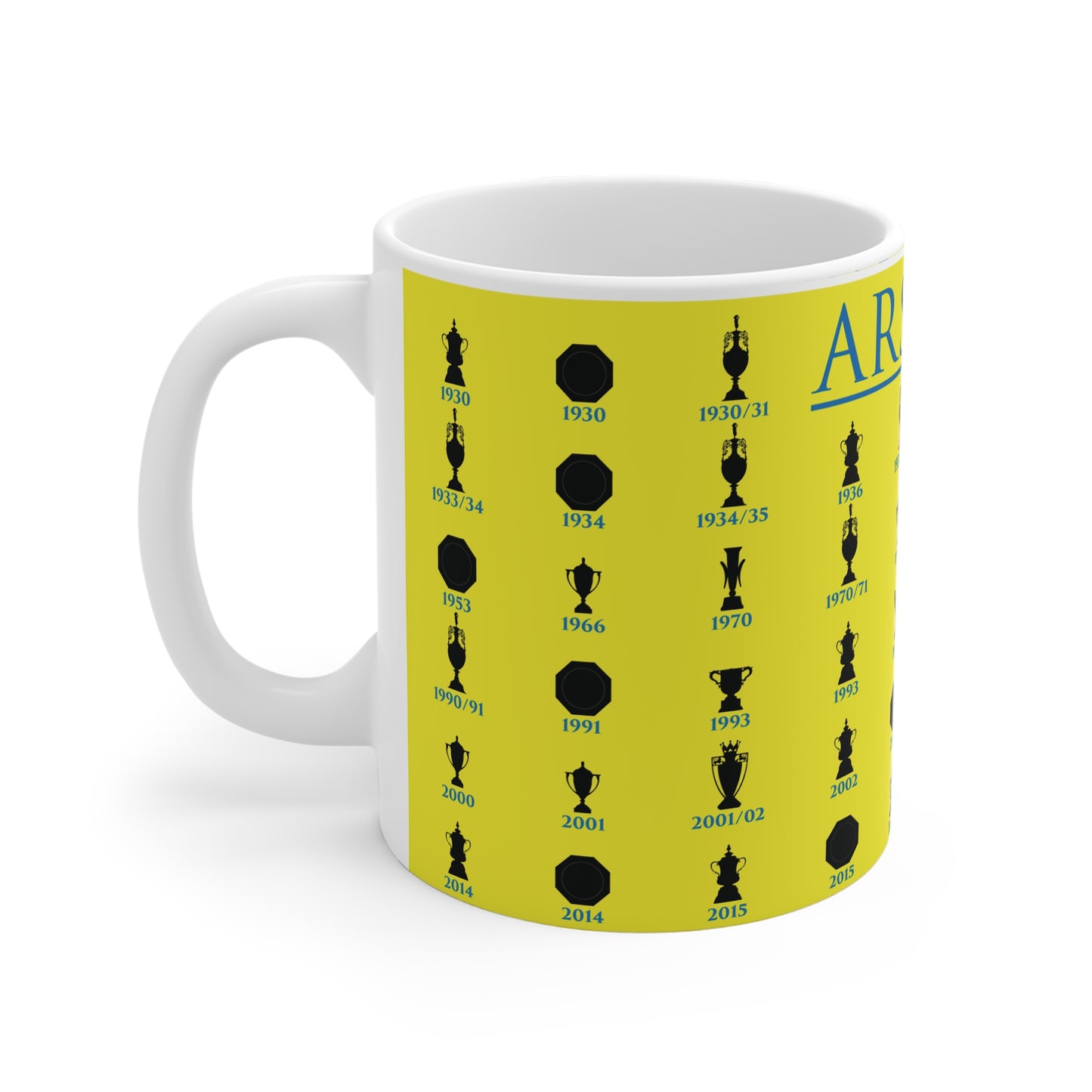 Arsenal Trophies Collection Mug - Yellow