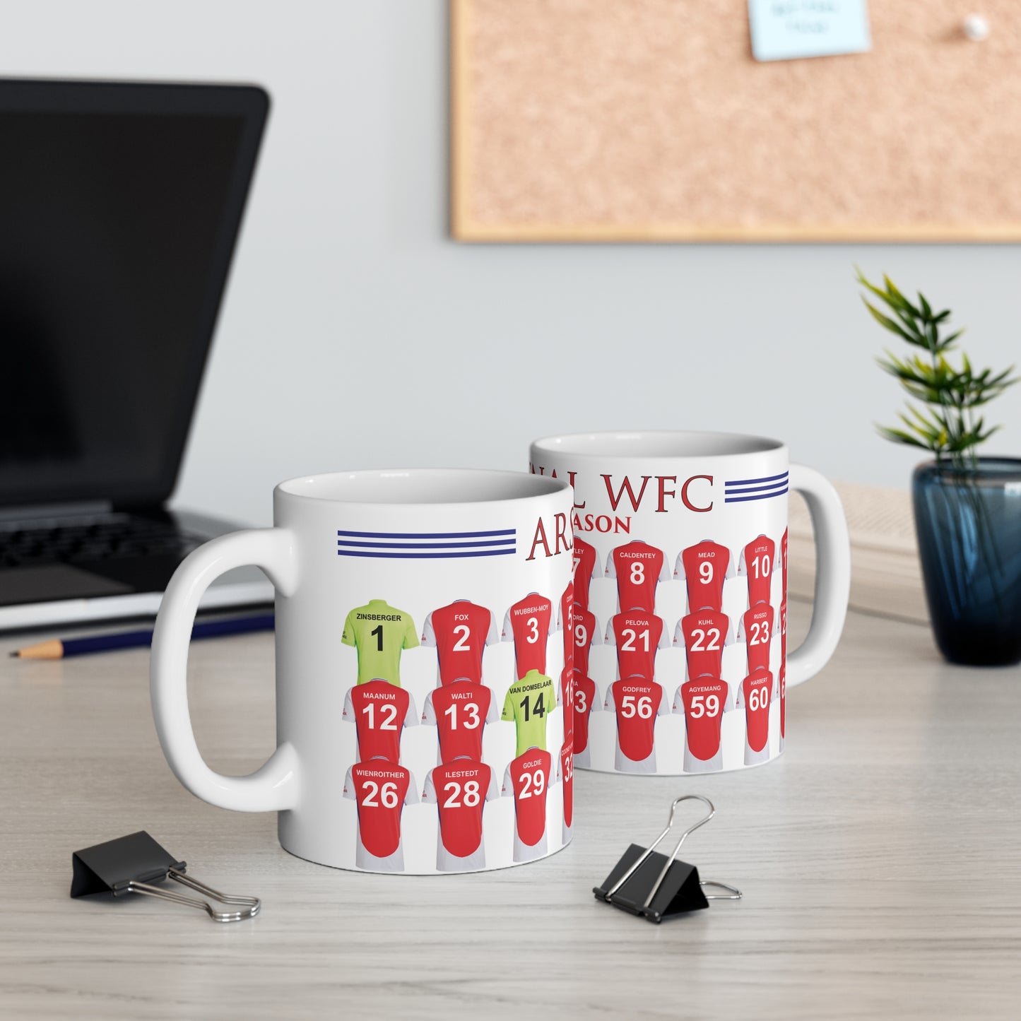 Arsenal Women 2024/25 Squad Home Kit Mug