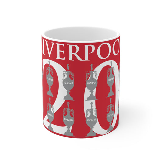 Liverpool 20 League Champions Mug - Red