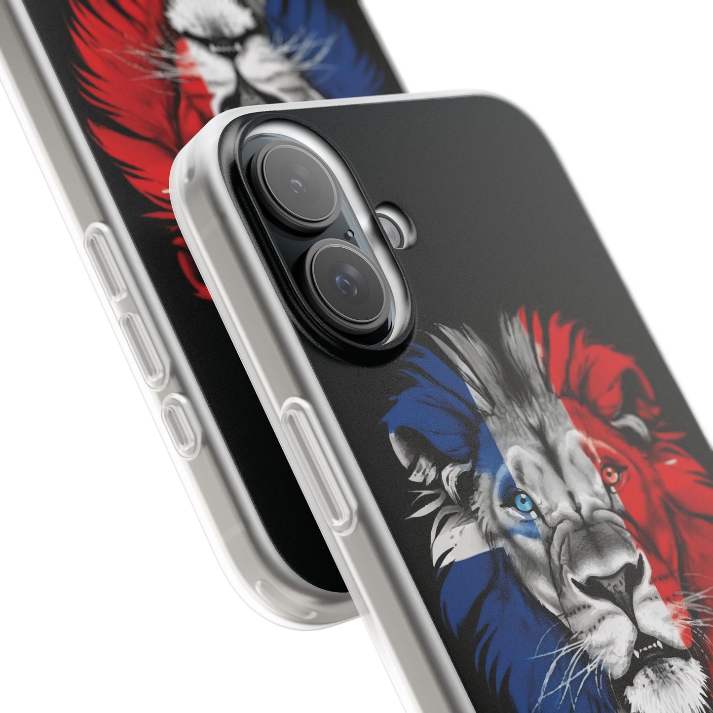 Great Britain Union Jack Lion black iPhone Flexi Case - iPhone 12, 13, 14, 15, 16, Mini/Plus/Pro/Pro Max