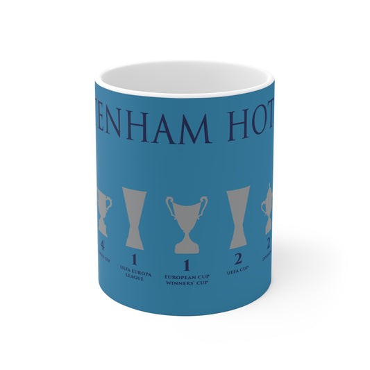 Tottenham Hotspur Trophies Mug - Cyan