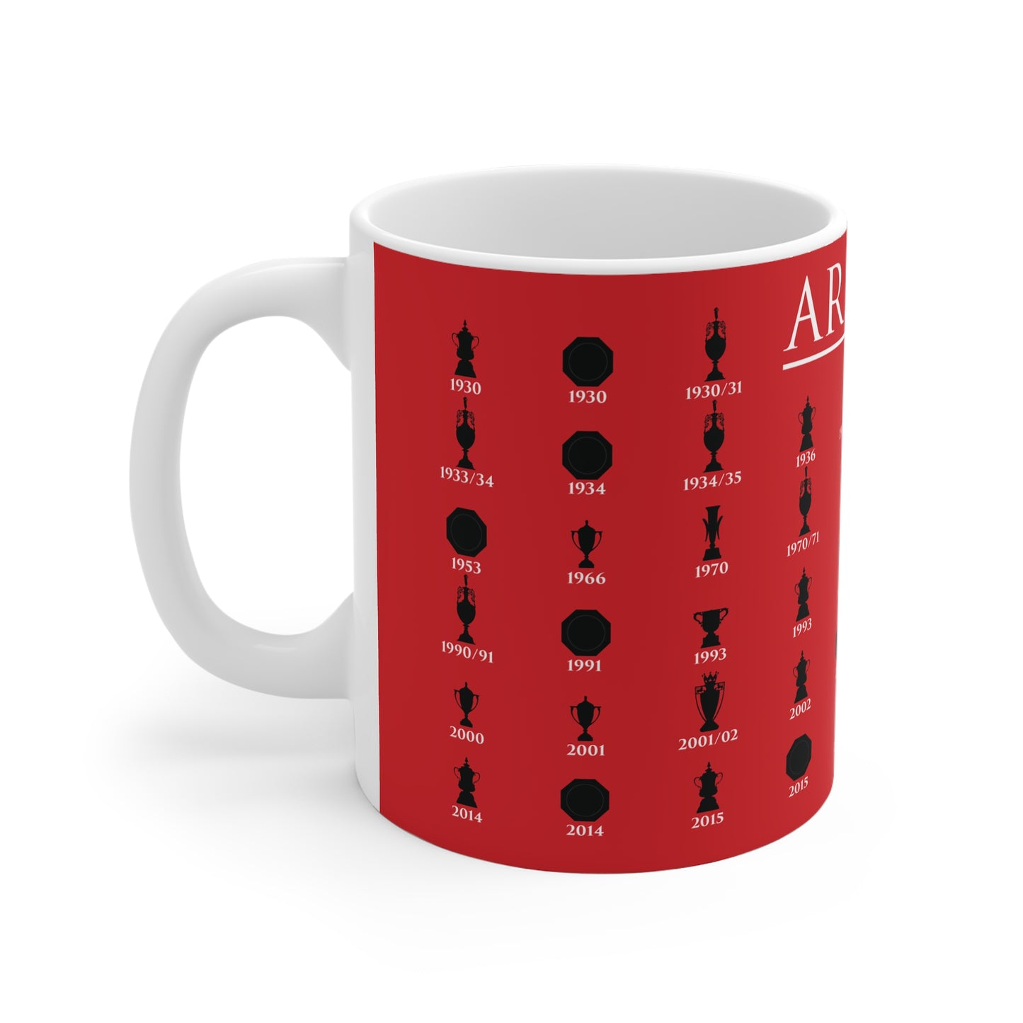 Arsenal Trophies Collection Mug UPDATED - Red