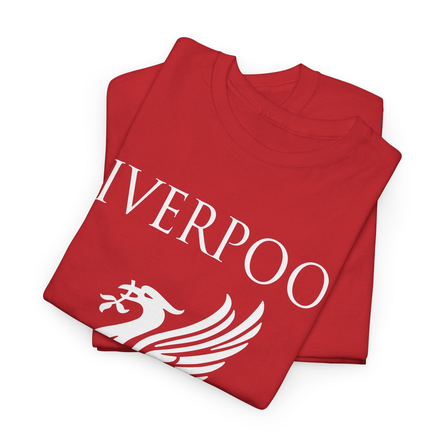 Liverpool Champions of Europe Unisex Heavy Cotton T-Shirt - Red/White/Black/Gold/Sport Grey/Charcoal