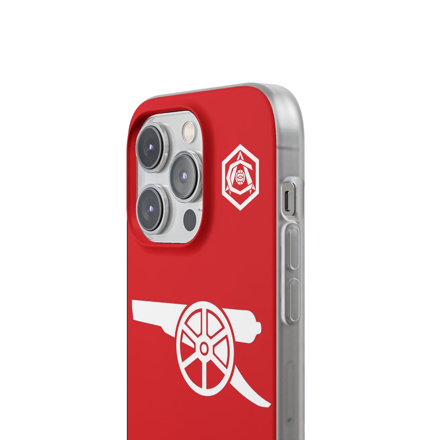 Arsenal Cannon & Monogram Red iPhone Flexi Case - iPhone 16, 15, 14, Plus/Pro/Pro Max