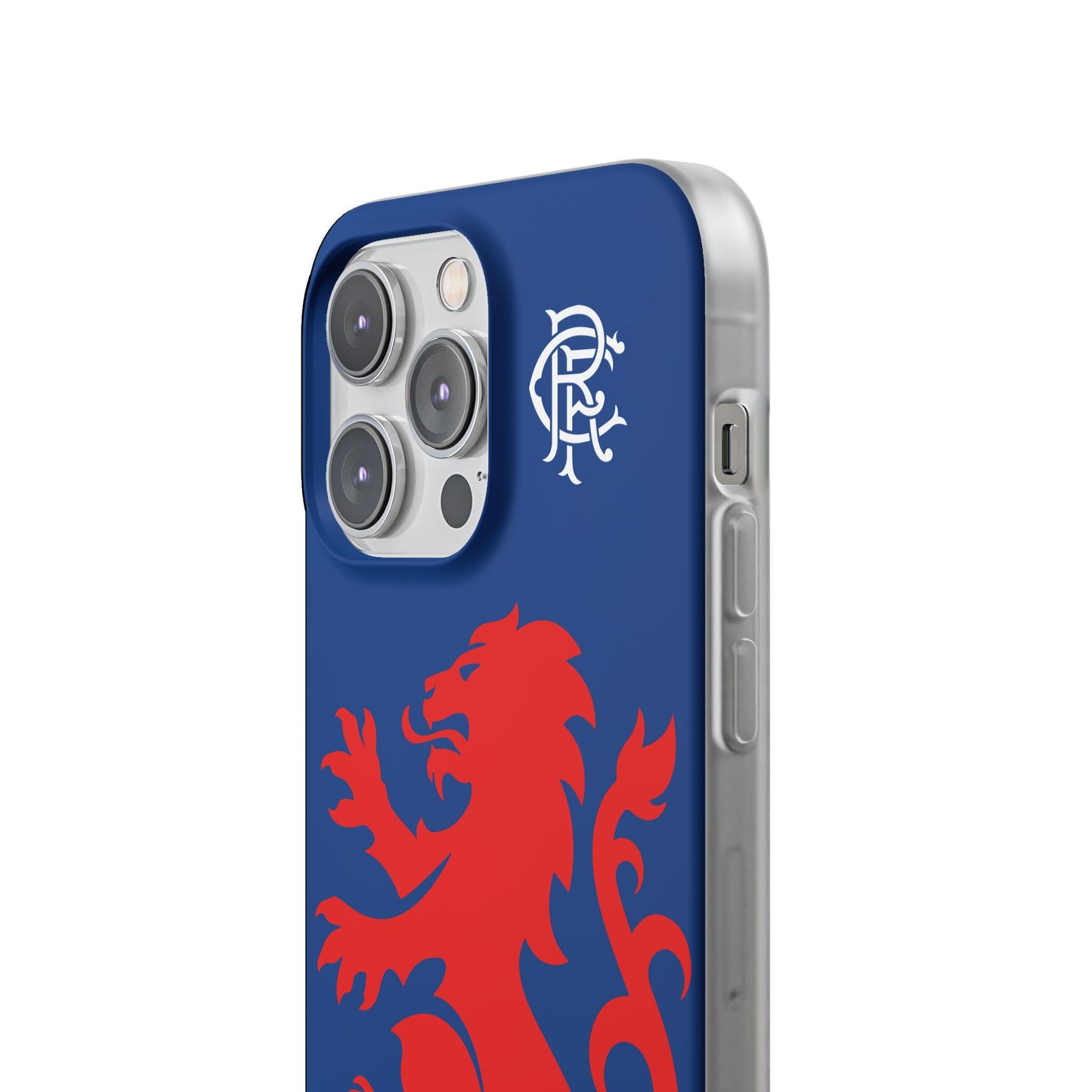 Rangers Lion & Monogram Blue iPhone Flexi Case - iPhone 16, 15, 14, Plus/Pro/Pro Max