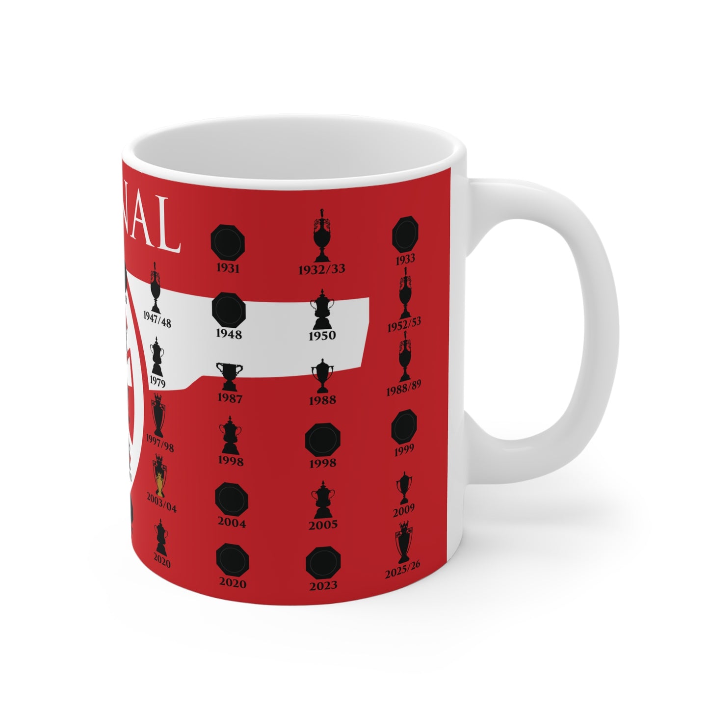 Arsenal Trophies Collection & Cannon Mug - Red