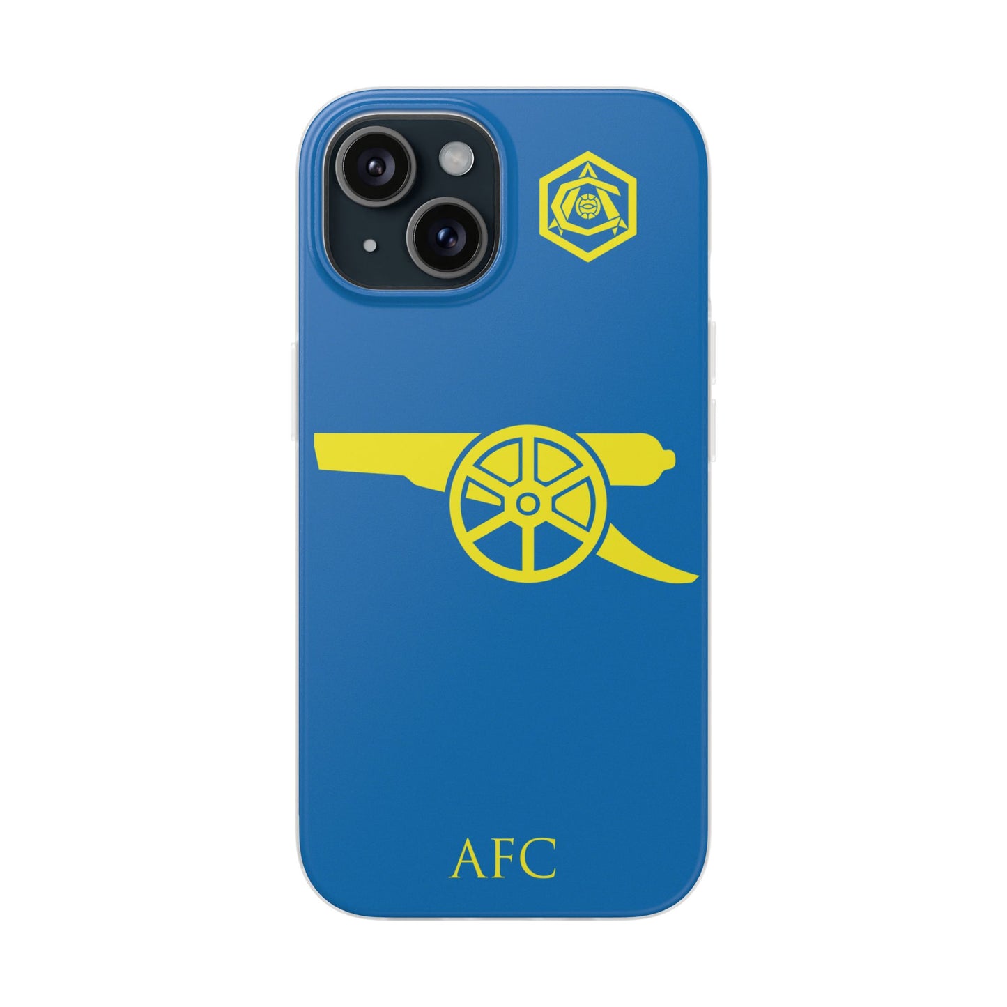 Arsenal Cannon & Monogram Blue iPhone Flexi Case - iPhone 16, 15, 14. Plus/Pro/Pro Max