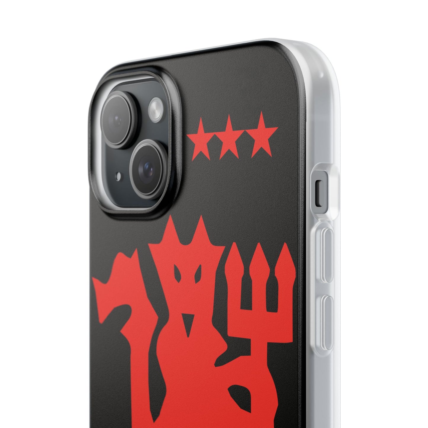 Manchester United iPhone Flexi Case - iPhone 16, 15, 14, Plus/Pro/Pro Max - Black