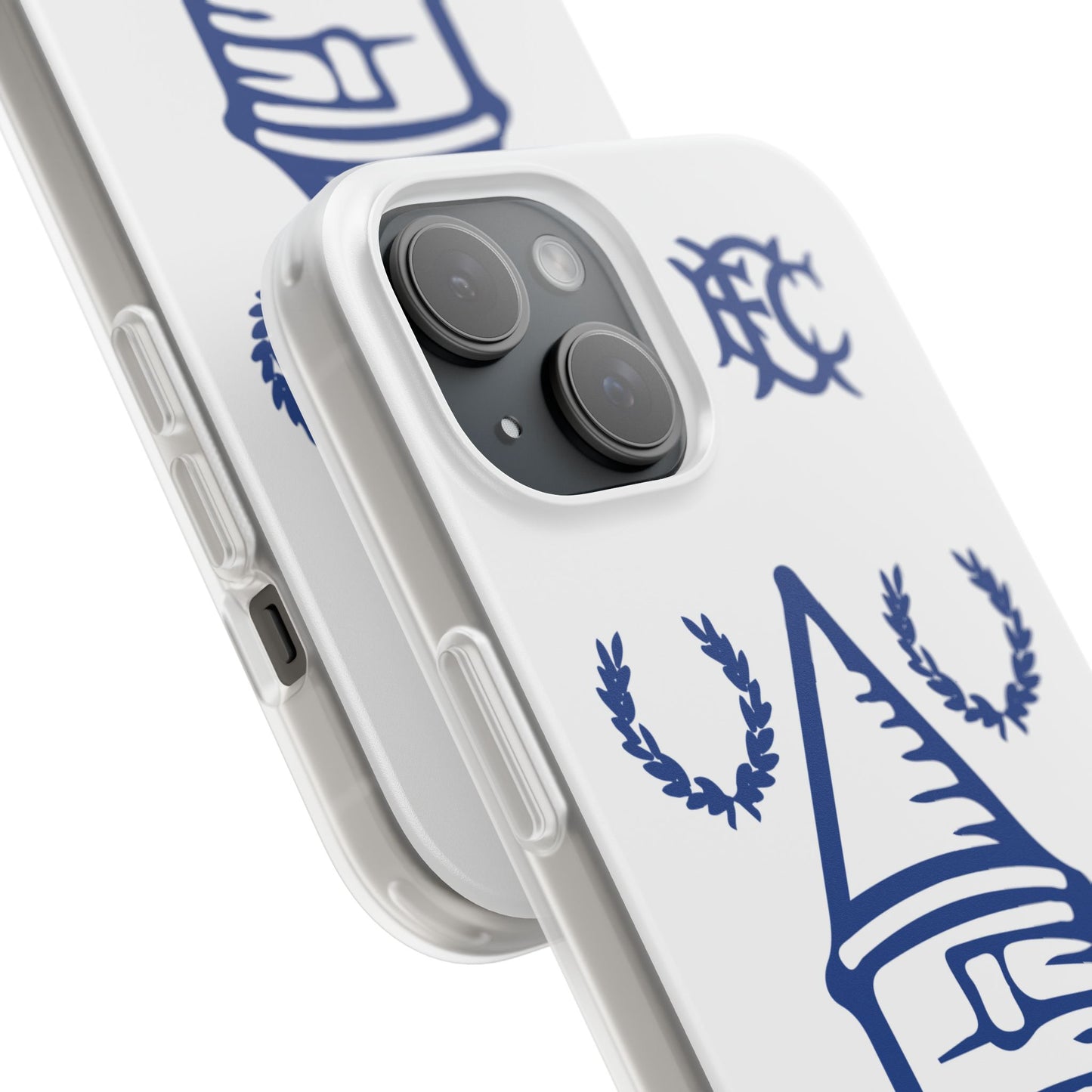 Everton Tower & Monogram White iPhone Flexi Case - iPhone 16, 15, 14 Plus/Pro/Pro Max