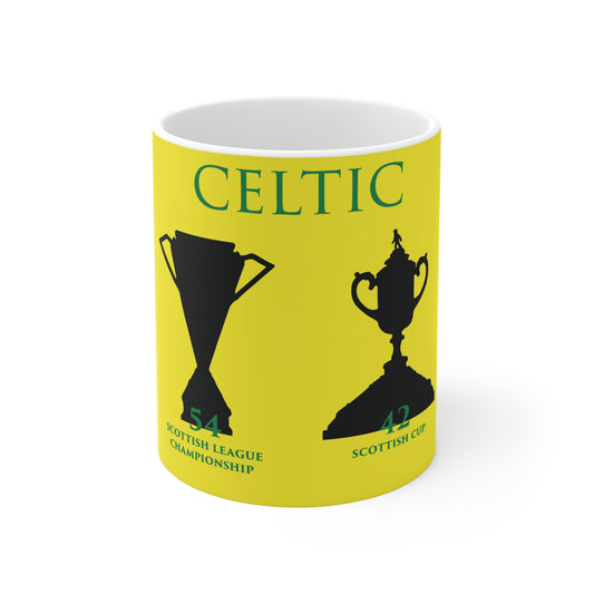 Celtic Trophies Mug - Yellow