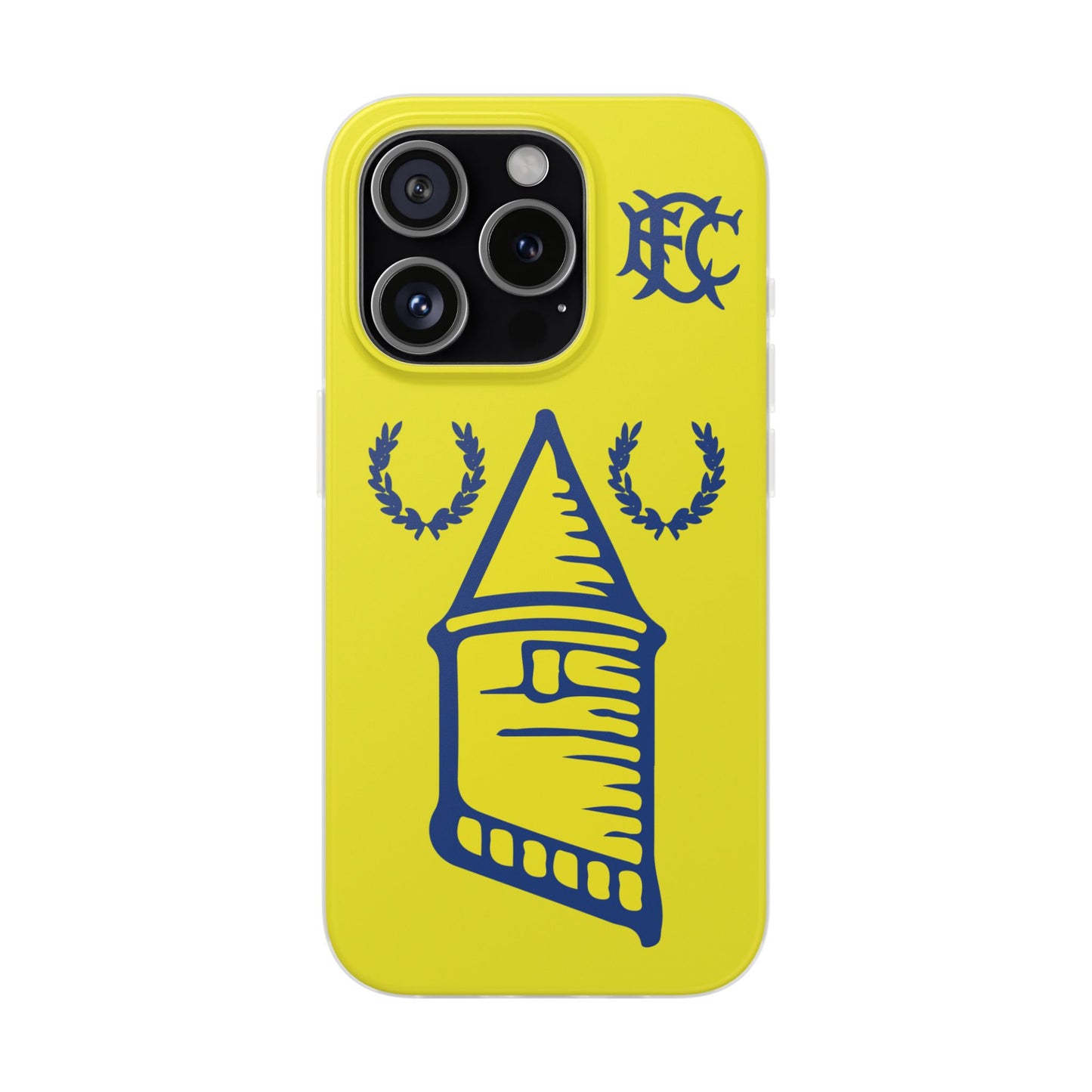 Everton Tower & Monogram Yellow iPhone Flexi Case - iPhone 16, 15, 14, Plus/Pro/Pro Max