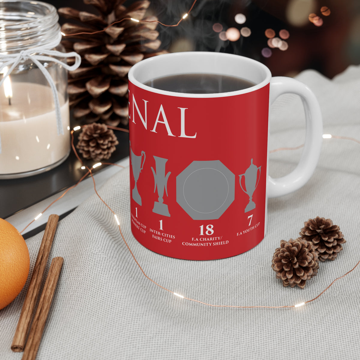 Arsenal Trophies Mug UPDATED - Red