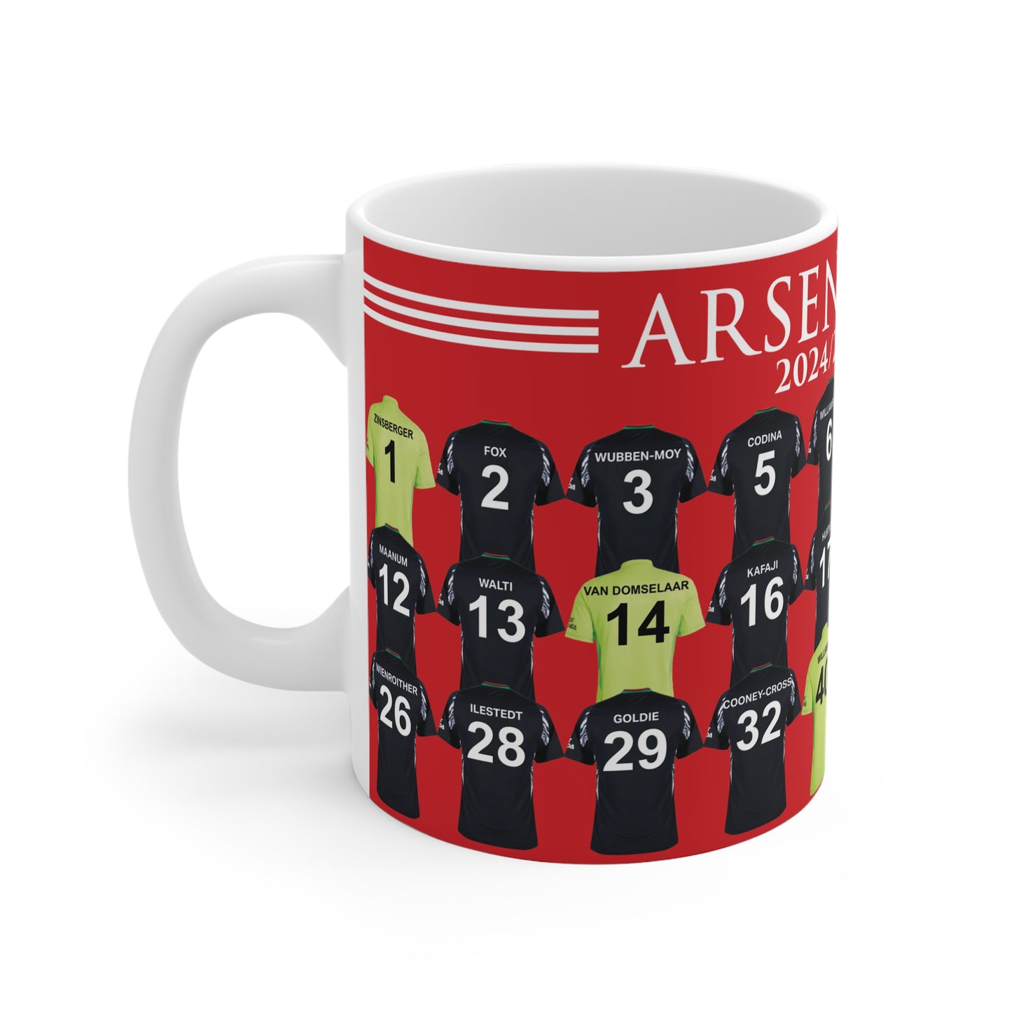 Arsenal Women Squad Away Kit Mug - Red