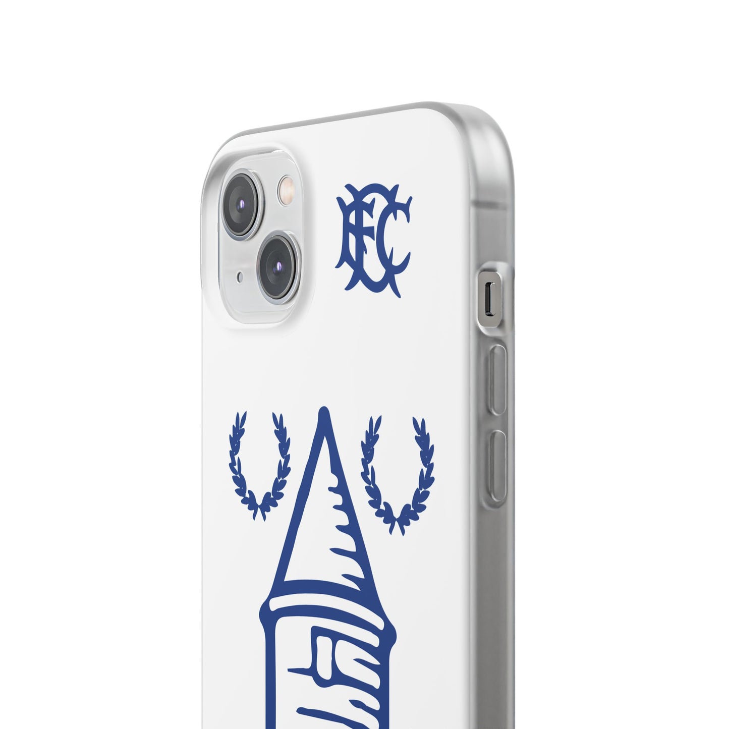 Everton Tower & Monogram White iPhone Flexi Case - iPhone 16, 15, 14 Plus/Pro/Pro Max