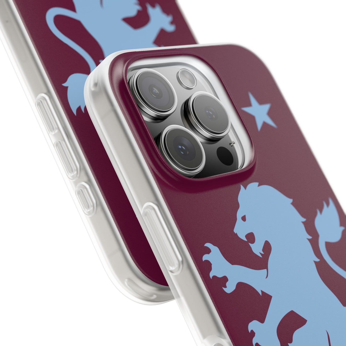 Aston Villa iPhone Flexi Case - iPhone 16, 15, 14, Plus/Pro/Pro Max - Claret