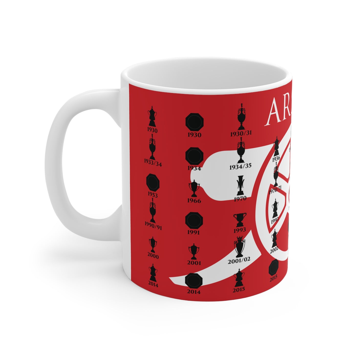 Arsenal Trophies Collection & Cannon Mug - Red