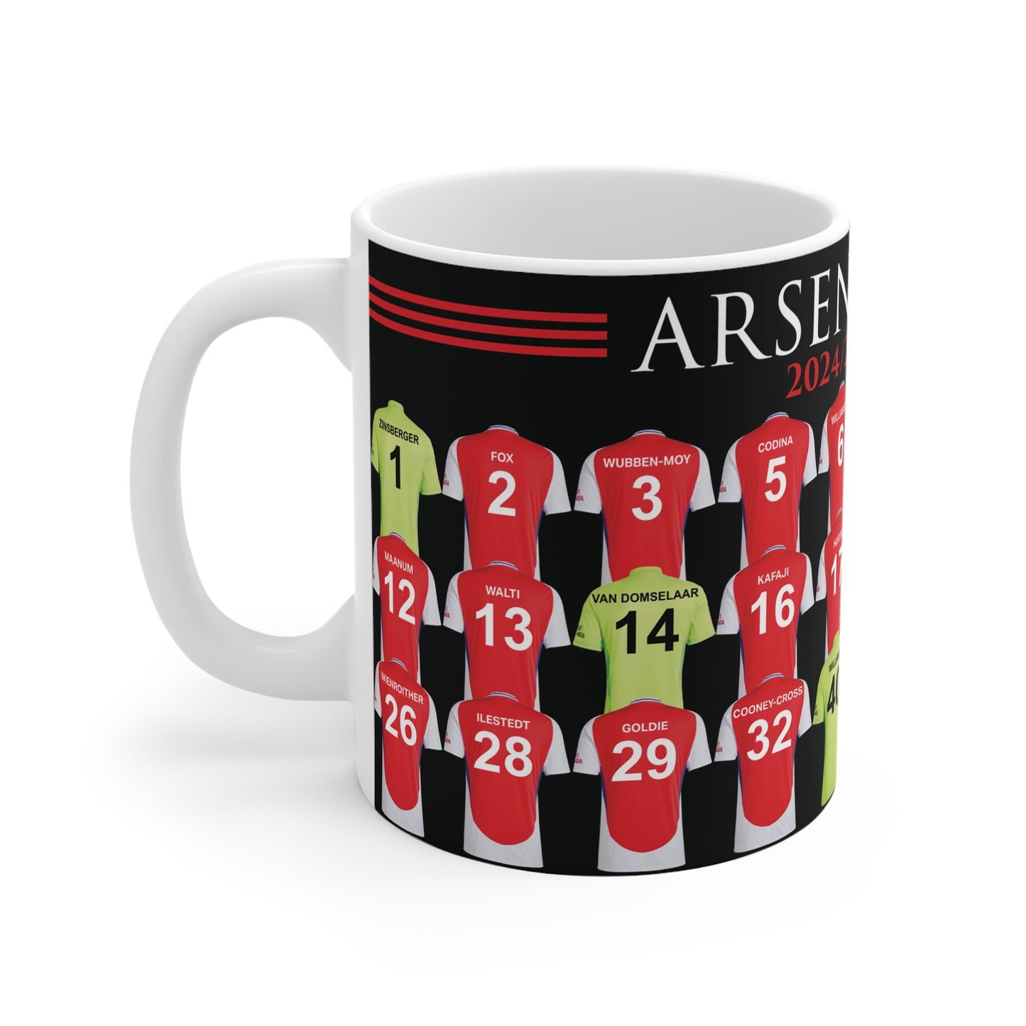 Arsenal Women Squad Home Kit Mug - Black