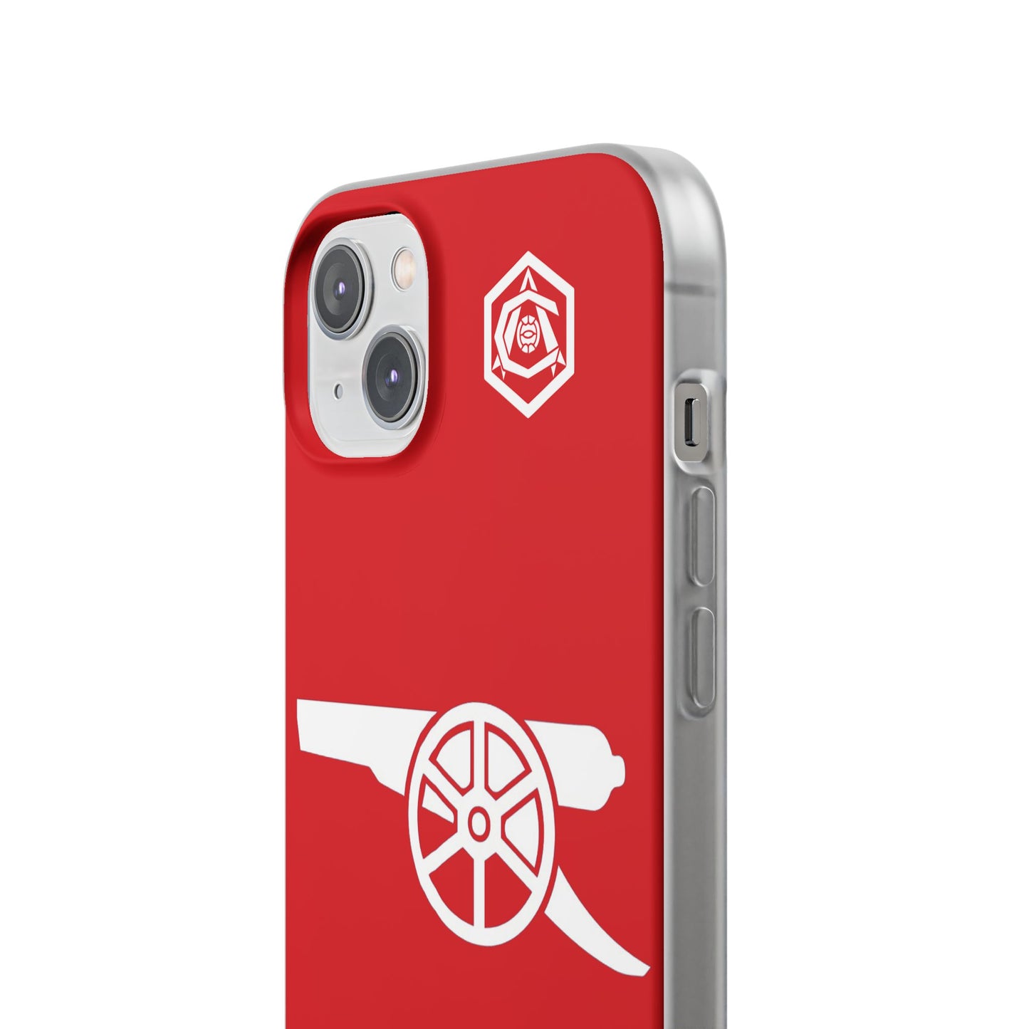 Arsenal Cannon & Monogram Red iPhone Flexi Case - iPhone 16, 15, 14, Plus/Pro/Pro Max