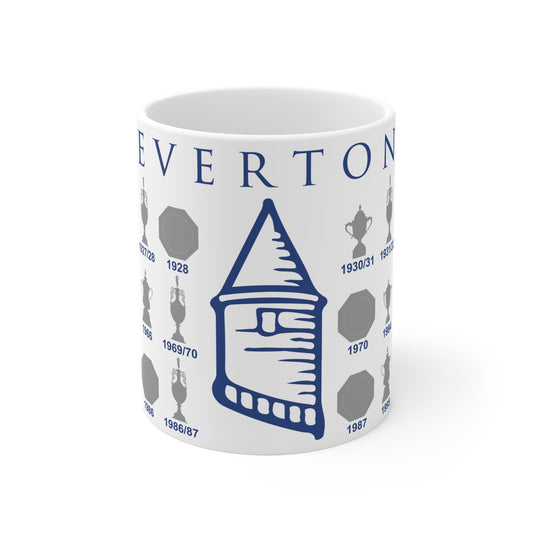 Everton Trophies Collection & Tower Mug - White