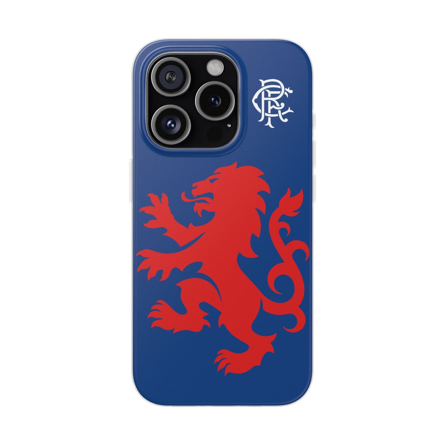 Rangers Lion & Monogram Blue iPhone Flexi Case - iPhone 16, 15, 14, Plus/Pro/Pro Max