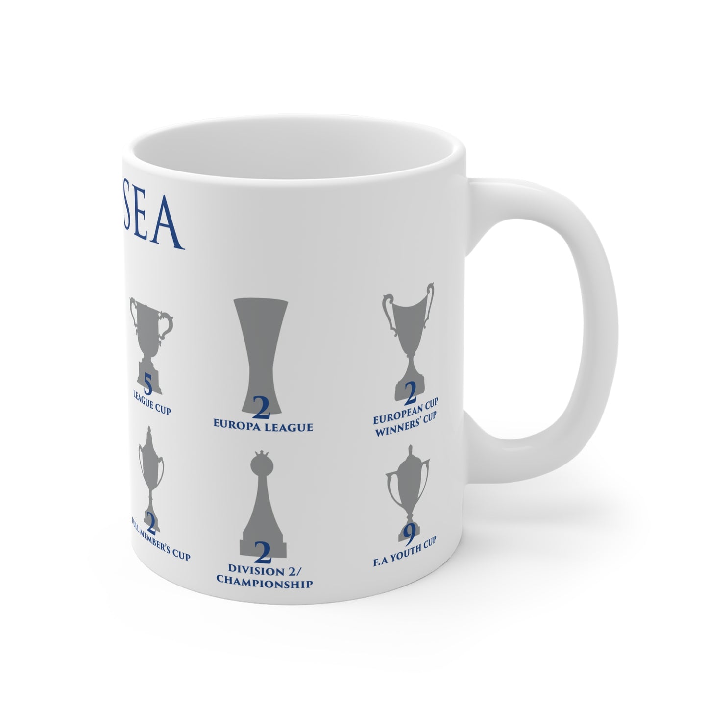 Chelsea Trophies Mug - White