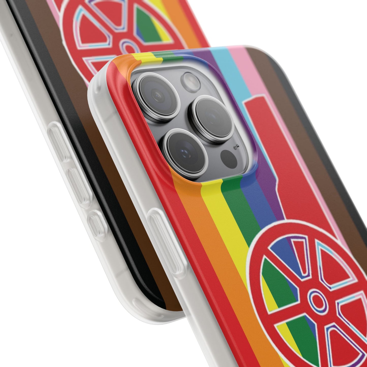 Arsenal Cannon Rainbow iPhone Flexi Case - iPhone 16, 15, 14, Plus/Pro/Pro Max