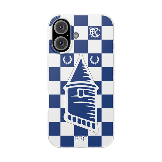Everton Blue & White Chequered iPhone Flexi Case - iPhone 16, 15, 14, Plus/Pro/Pro Max