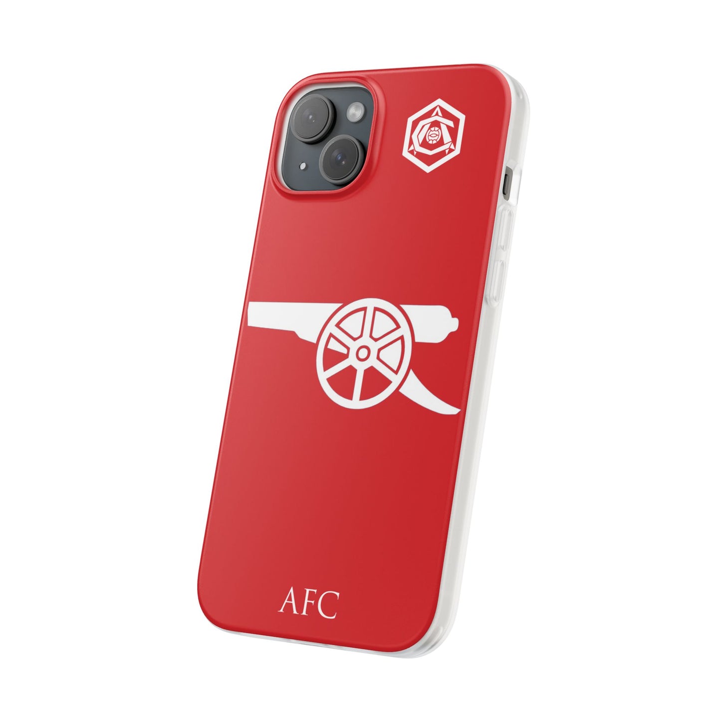 Arsenal Cannon & Monogram Red iPhone Flexi Case - iPhone 16, 15, 14, Plus/Pro/Pro Max