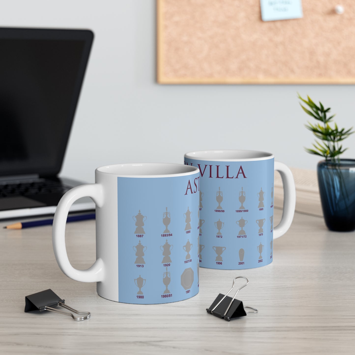 Aston Villa Trophies Collection Mug - Blue