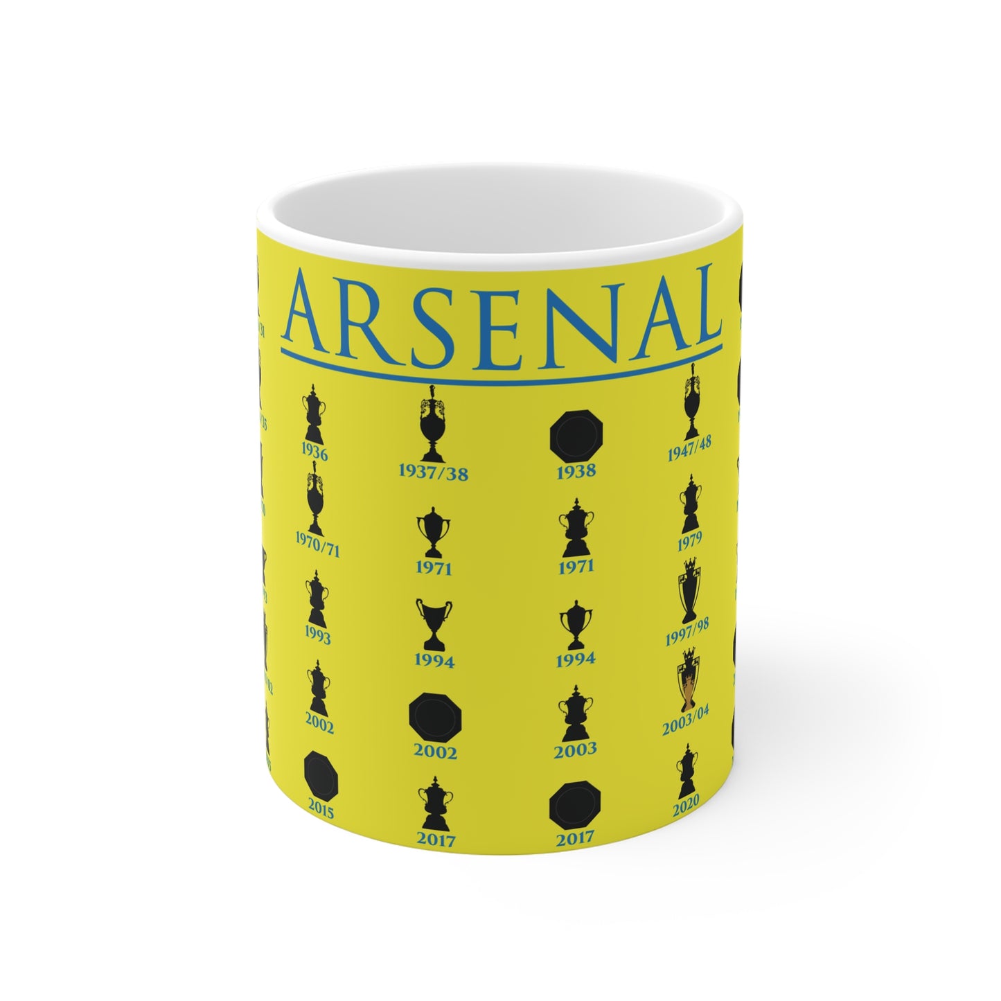 Arsenal Trophies Collection Mug - Yellow