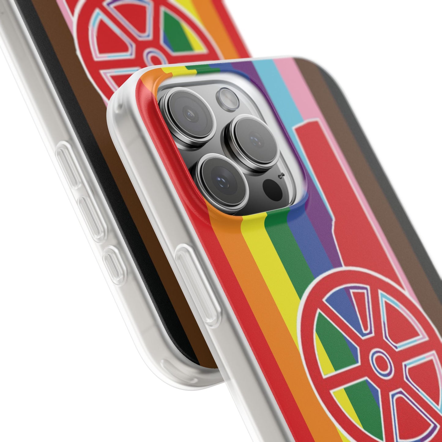 Arsenal Cannon Rainbow iPhone Flexi Case - iPhone 16, 15, 14, Plus/Pro/Pro Max