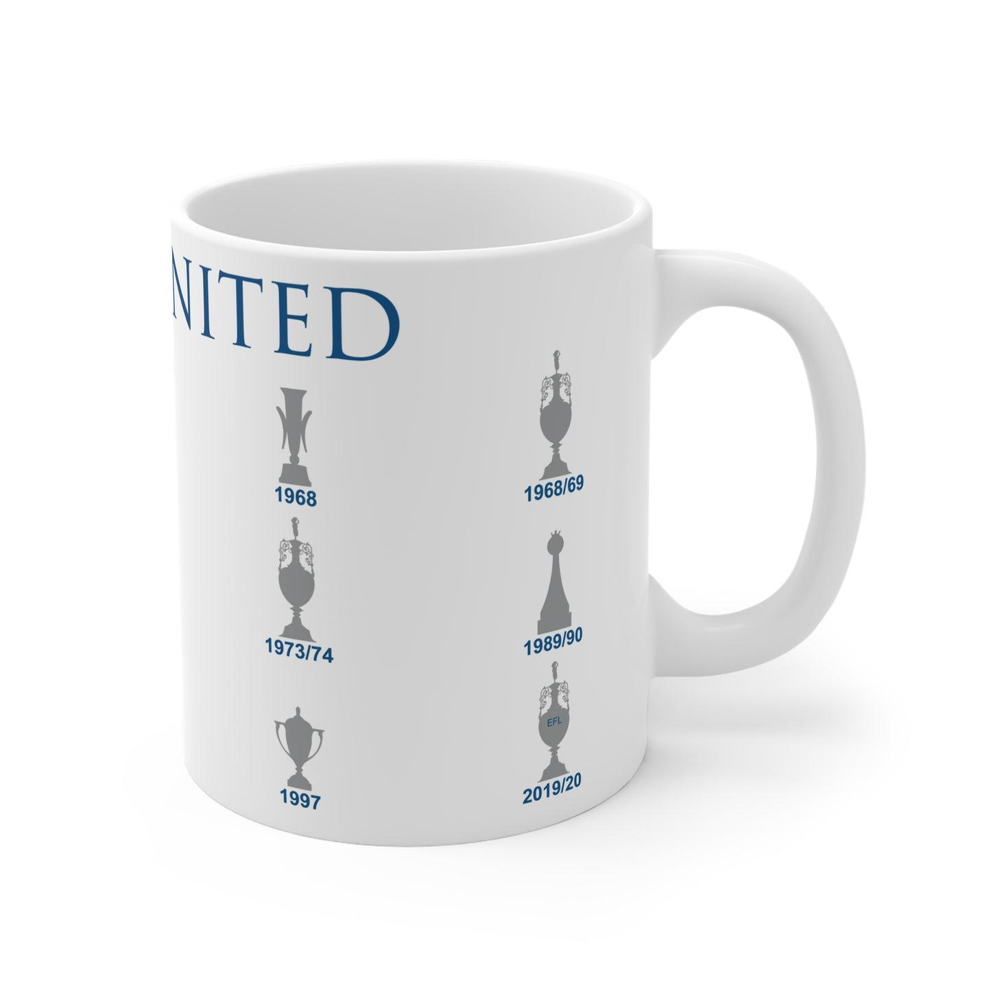 Leeds United Trophies Collection Mug - White