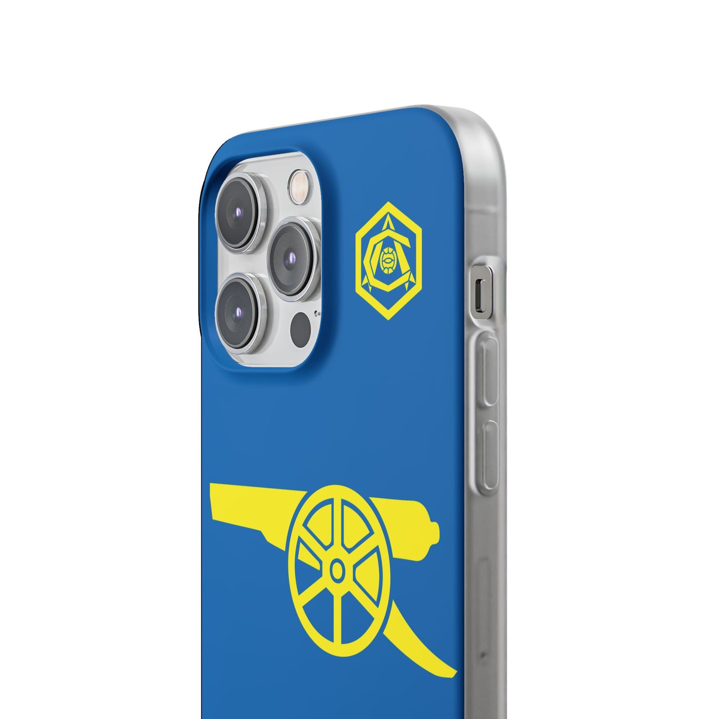 Arsenal Cannon & Monogram Blue iPhone Flexi Case - iPhone 16, 15, 14. Plus/Pro/Pro Max