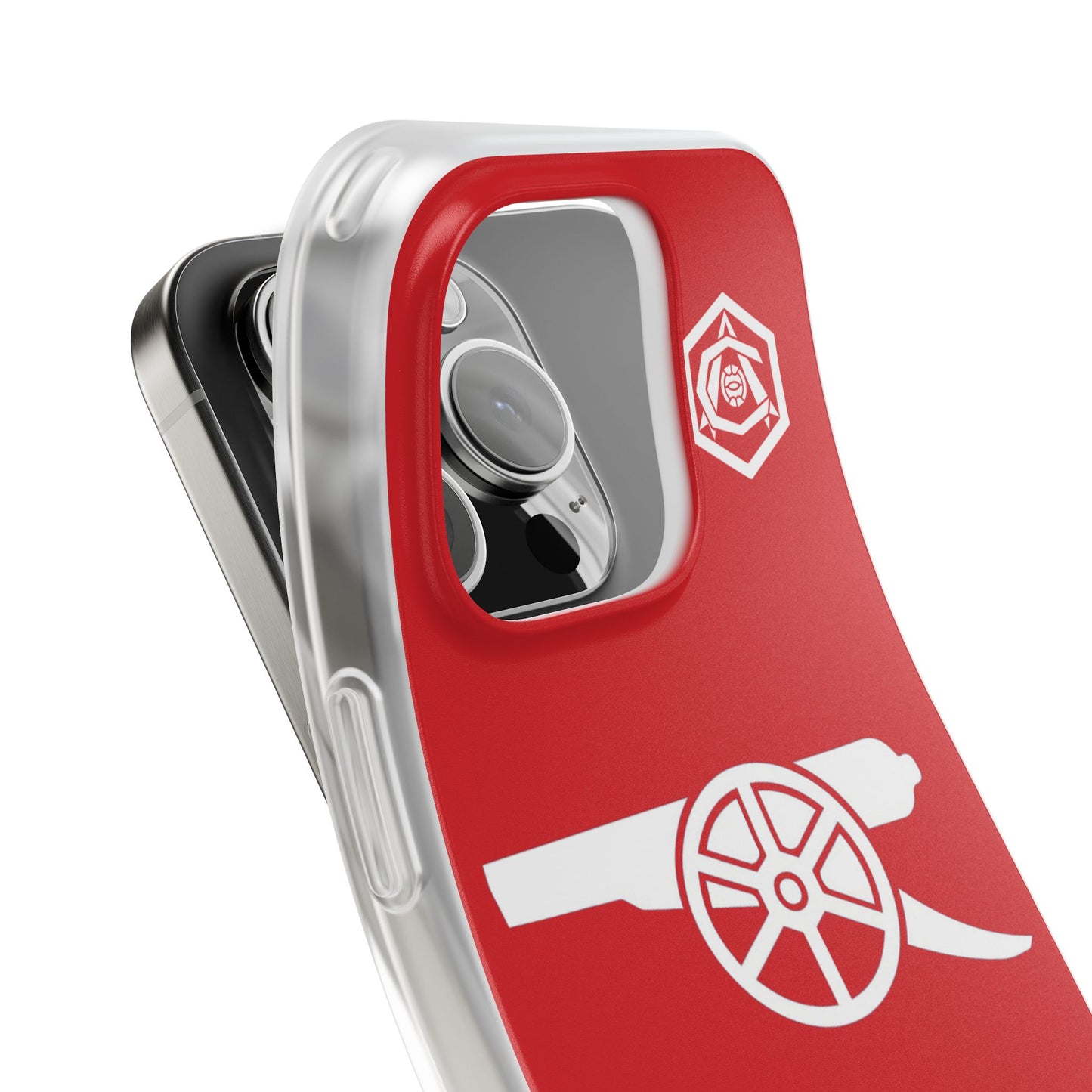 Arsenal Cannon & Monogram Red iPhone Flexi Case - iPhone 16, 15, 14, Plus/Pro/Pro Max