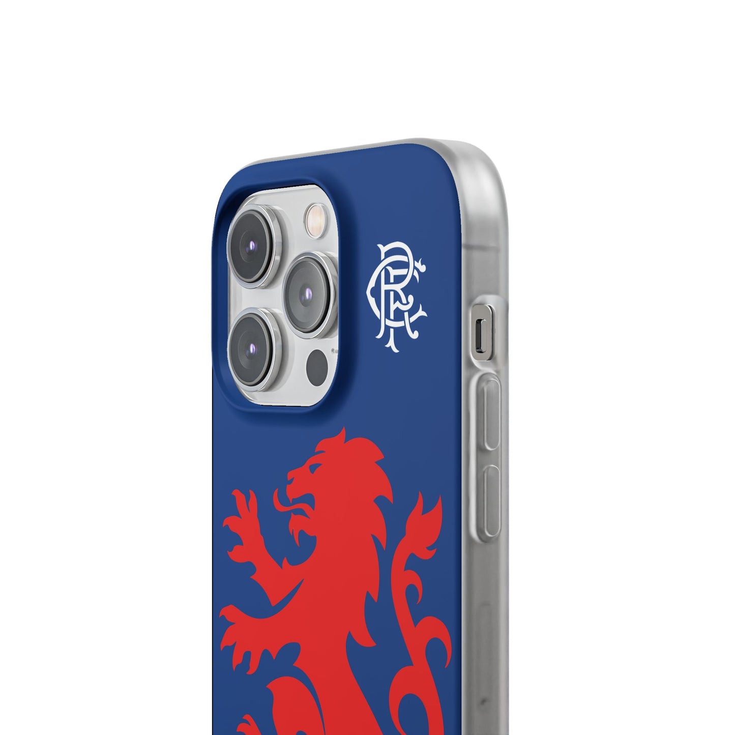 Rangers Lion & Monogram Blue iPhone Flexi Case - iPhone 16, 15, 14, Plus/Pro/Pro Max