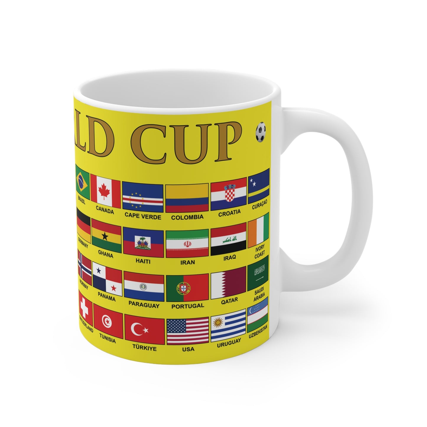 2026 Football World Cup Mug - Yellow