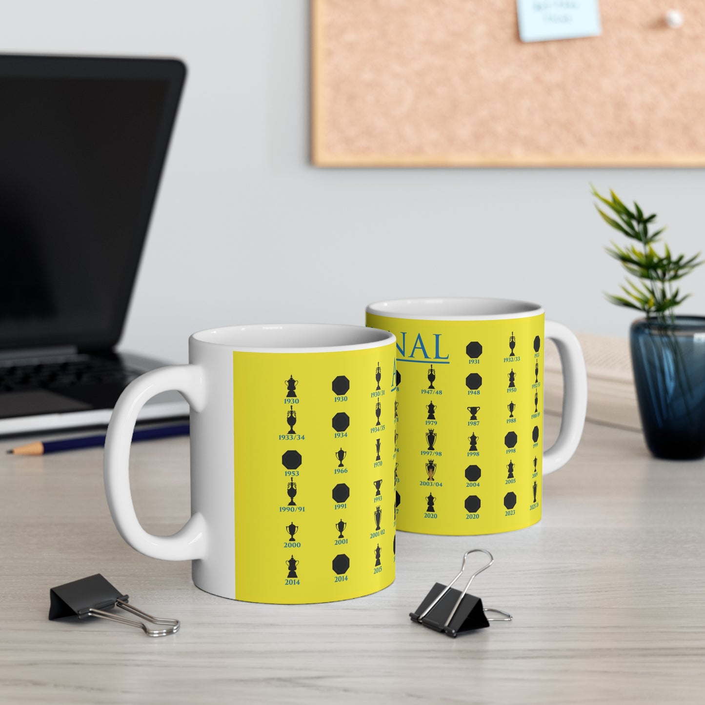 Arsenal Trophies Collection Mug UPDATED - Yellow