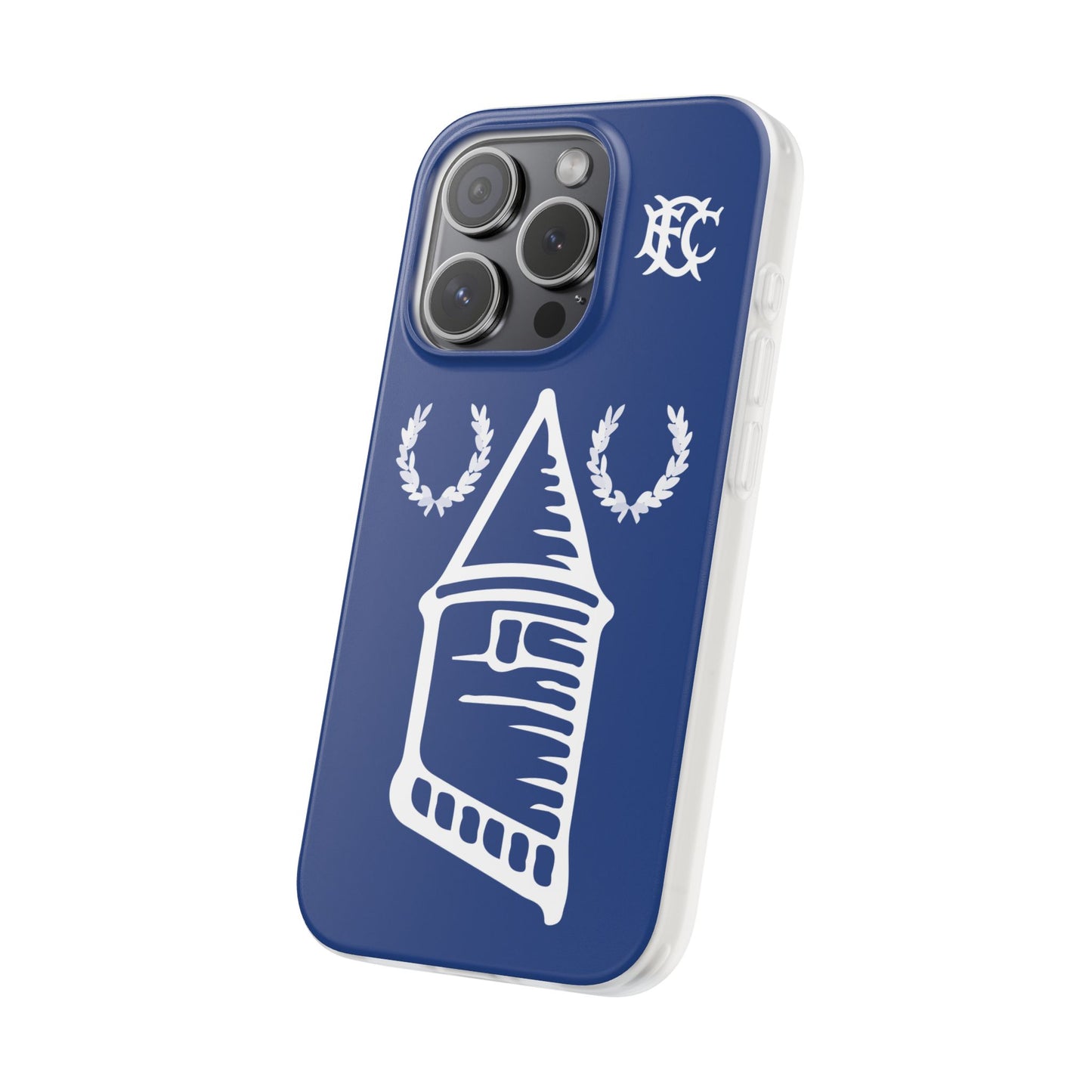 Everton Tower & Monogram Blue iPhone Flexi Case - iPhone 16, 15, 14, Plus/Pro/Pro Max