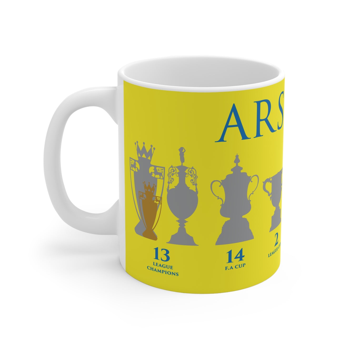 Arsenal Trophies Mug - Yellow