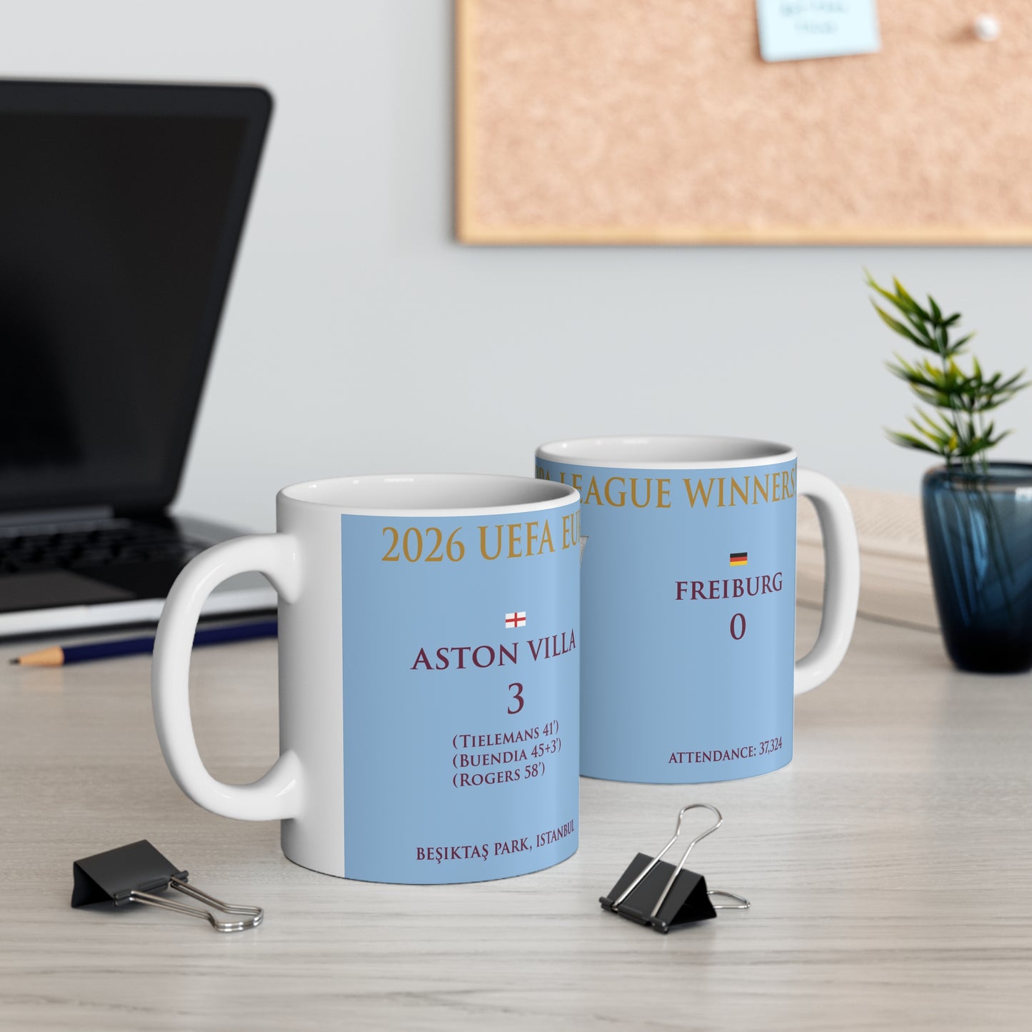 Aston Villa Europa League Winners Mug - Blue