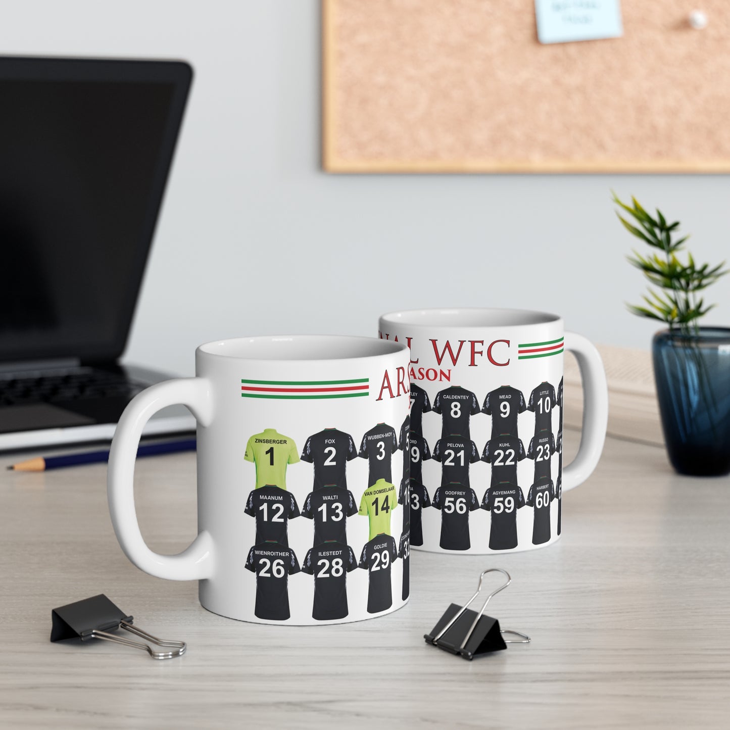 Arsenal Women 2024/25 Squad Away Kit Mug